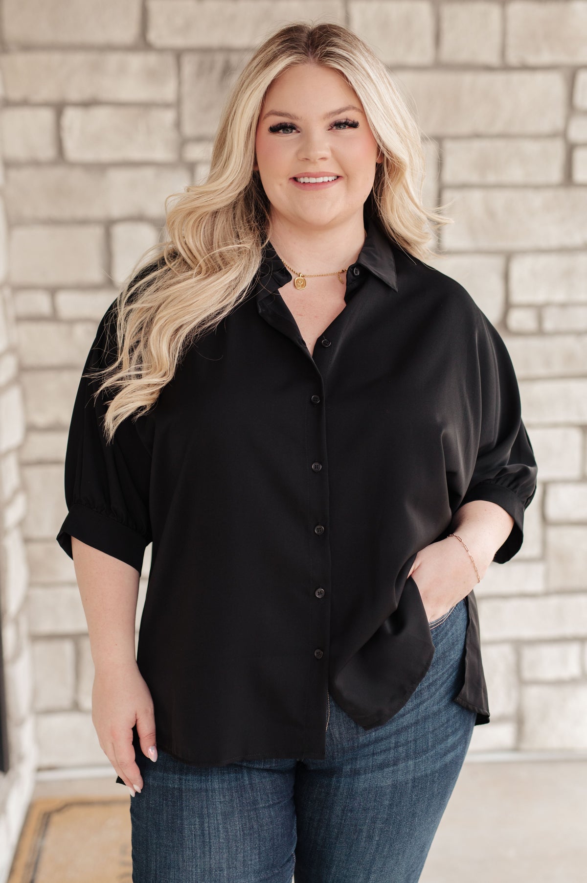 Turned Out Perfect Oversized Button Down Shirt Medium