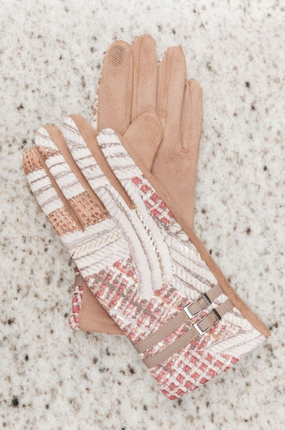 Tweedle Dee Wool Gloves in Pink (Online Exclusive)