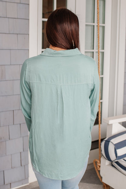 Unwavering Confidence Blouse in Light Blue (Online Exclusive)