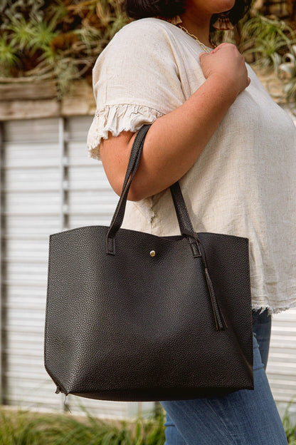 Valerie Faux Leather Tote Bag (Online Exclusive)