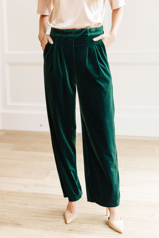 Velvet Elvis Wide Leg Velvet Pants (Online Exclusive)