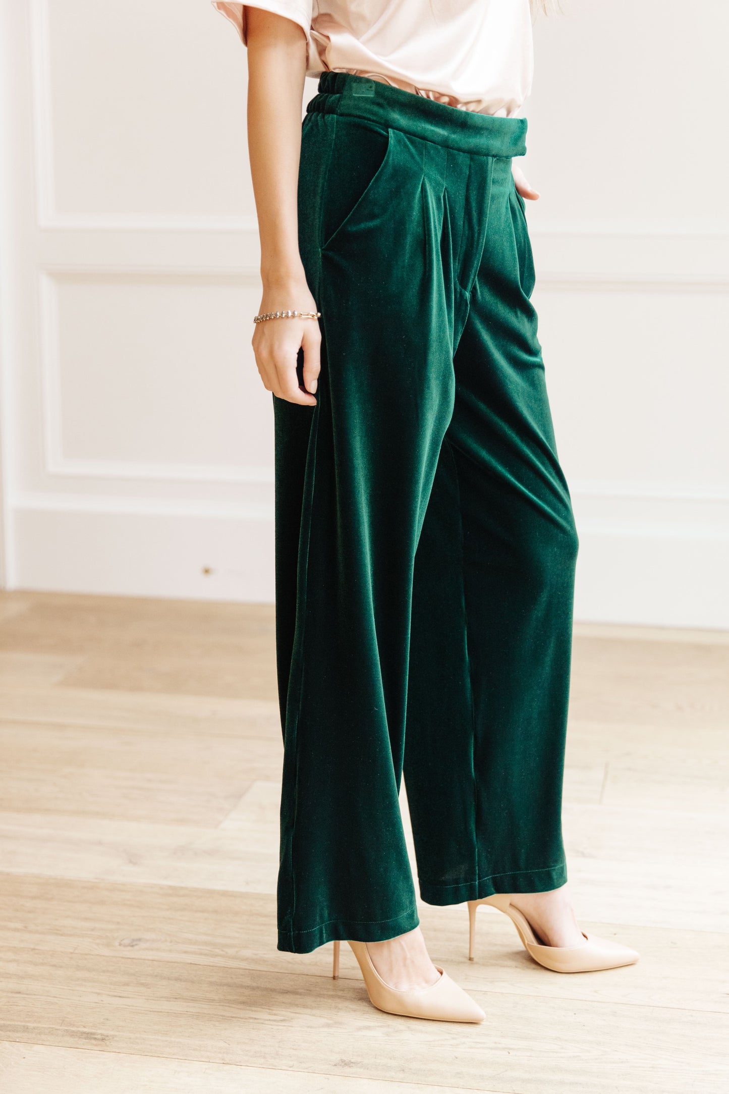 Velvet Elvis Wide Leg Velvet Pants (Online Exclusive)