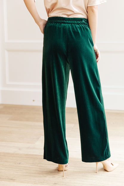 Velvet Elvis Wide Leg Velvet Pants (Online Exclusive)