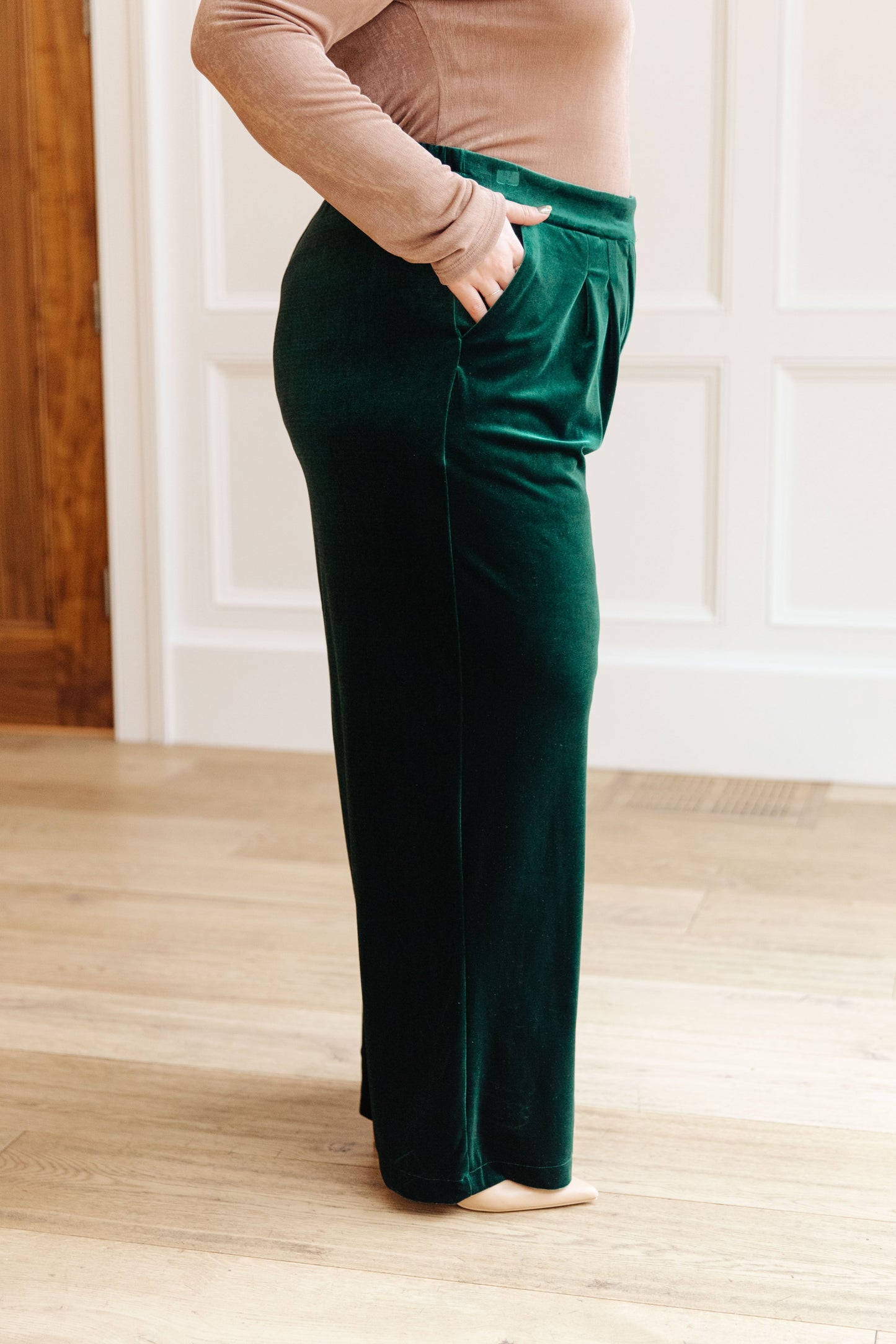 Velvet Elvis Wide Leg Velvet Pants (Online Exclusive)