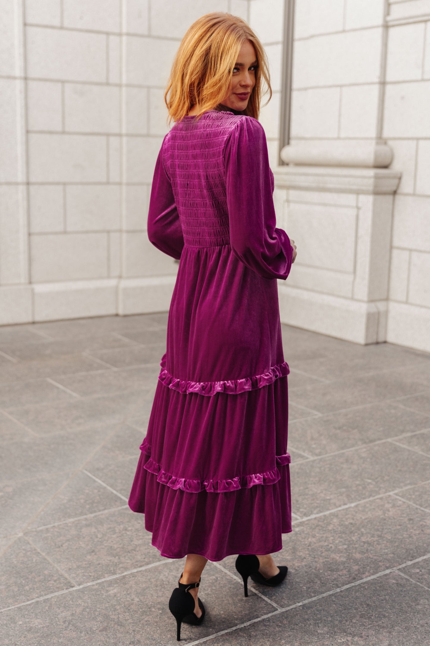 Velvet Flamenco Maxi Dress (Online Exclusive)