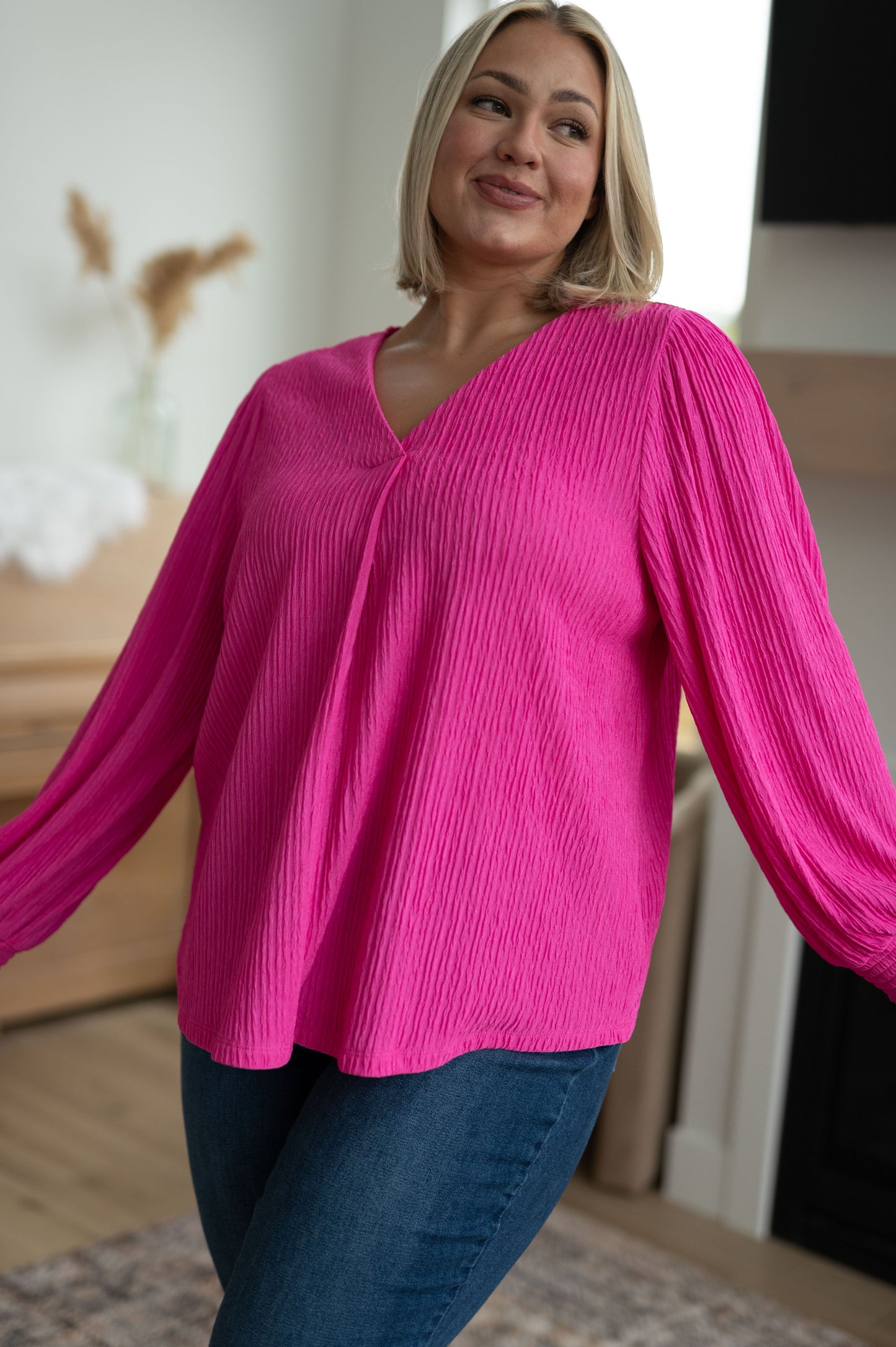 Blouse Col V Très Raffinée (Exclusivité Online)