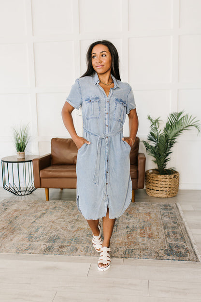 Wait For It Denim Shirtdress (Online Exclusive)