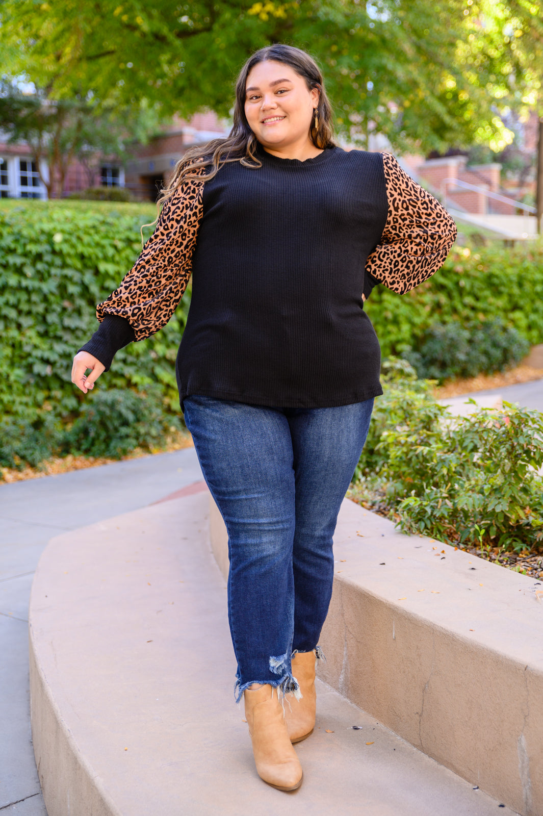 We Have History Animal Print Ribbed Top (Online Exclusive)
