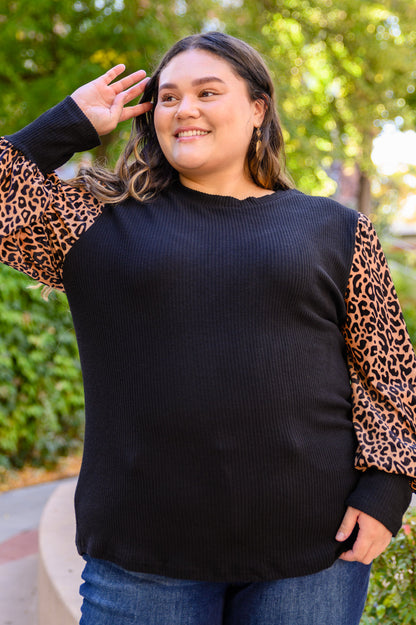 We Have History Animal Print Ribbed Top (Online Exclusive)