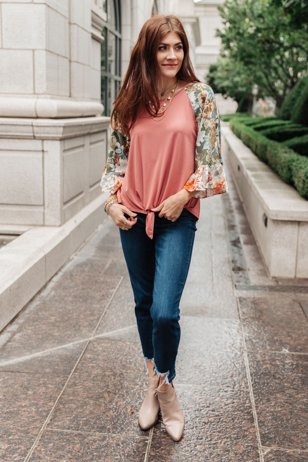 Wear Your Floral On Your Sleeves Top (Online Exclusive)