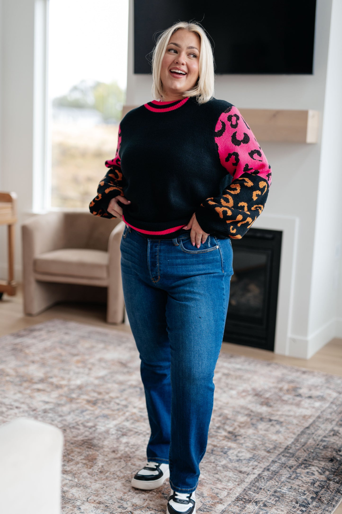 Wild About You Animal Print Sweater (Online Exclusive)