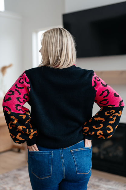 Wild About You Animal Print Sweater (Online Exclusive)