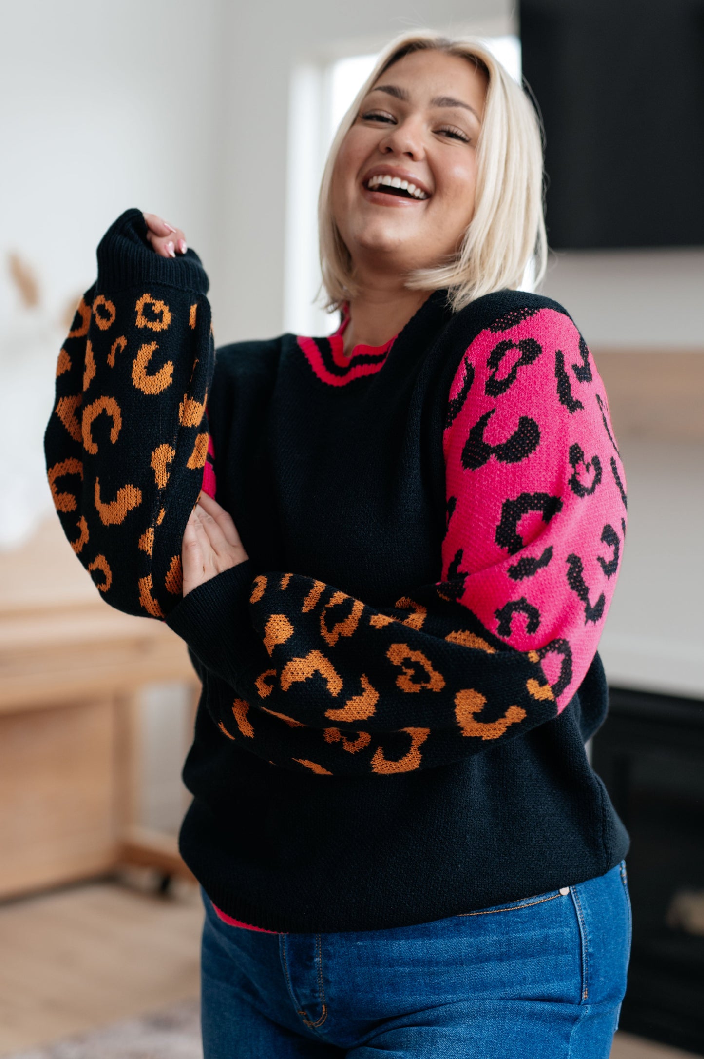 Wild About You Animal Print Sweater (Online Exclusive)