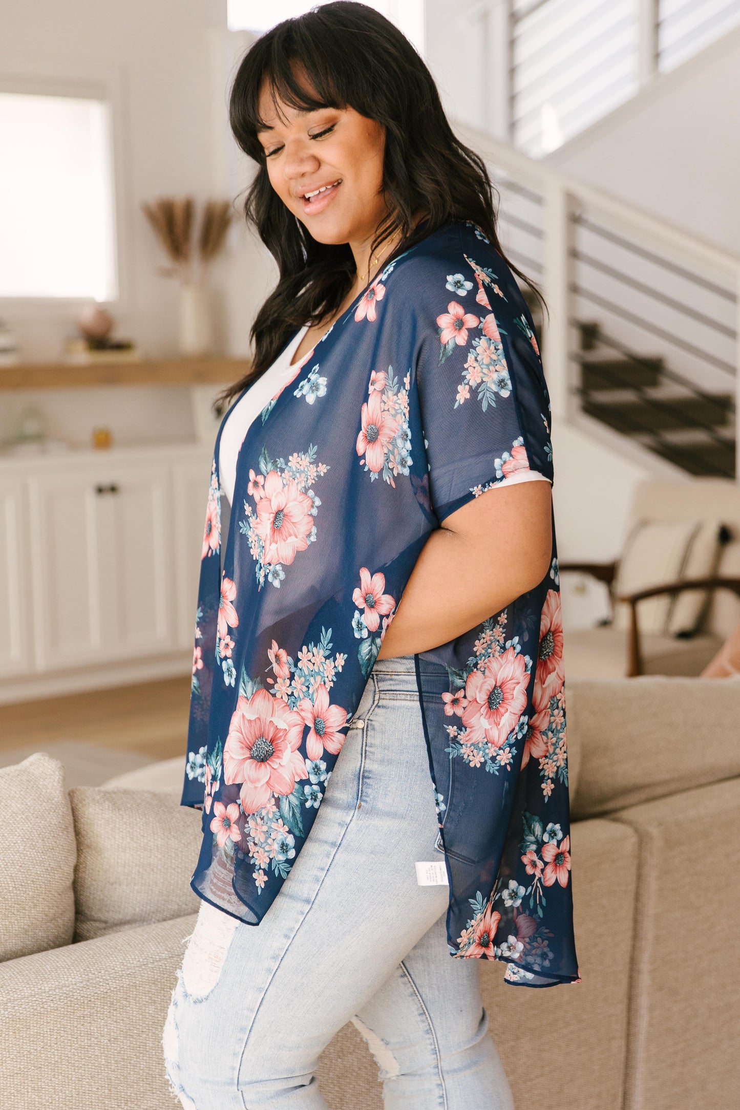 Buurt Trekken thee Wildflower Kimono in Blue (Online Exclusive) – Uptown Boutique Ramona