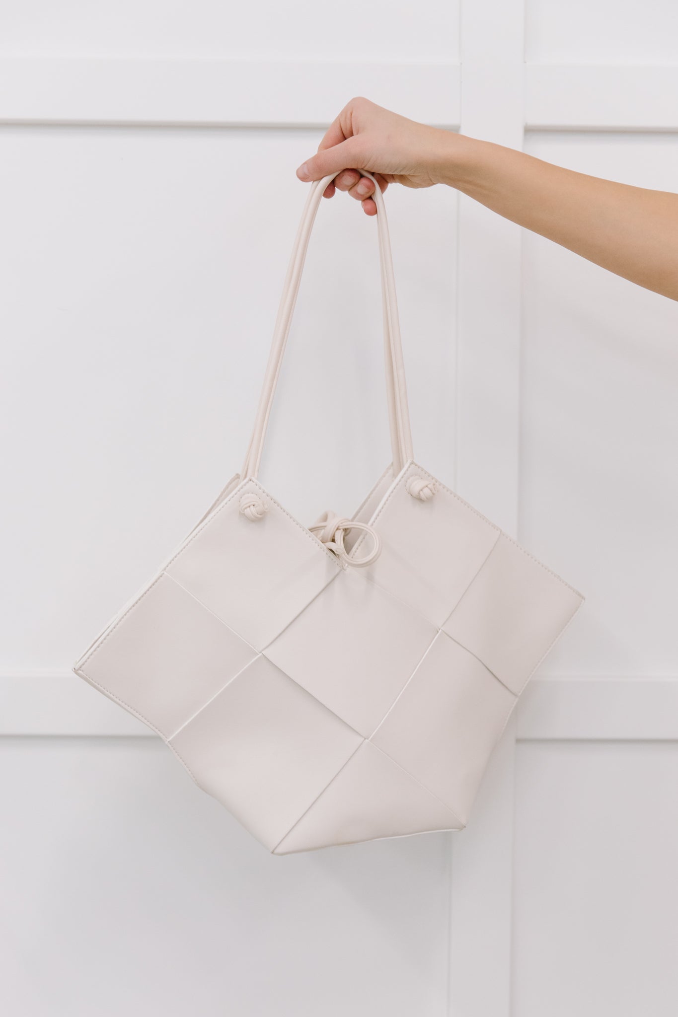 Woven Tote in White (Online Exclusive)