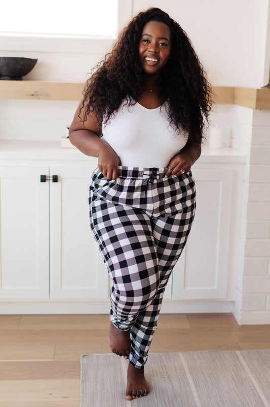 Your New Favorite Joggers in Black and White Check (Online Exclusive)