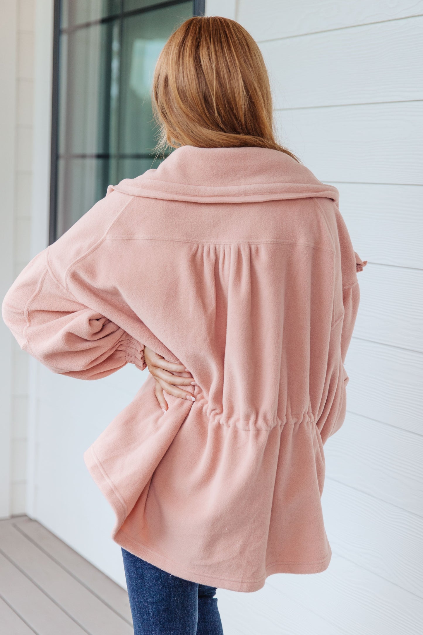 Zipped and Cinched Zip Up Jacket (Online Exclusive)