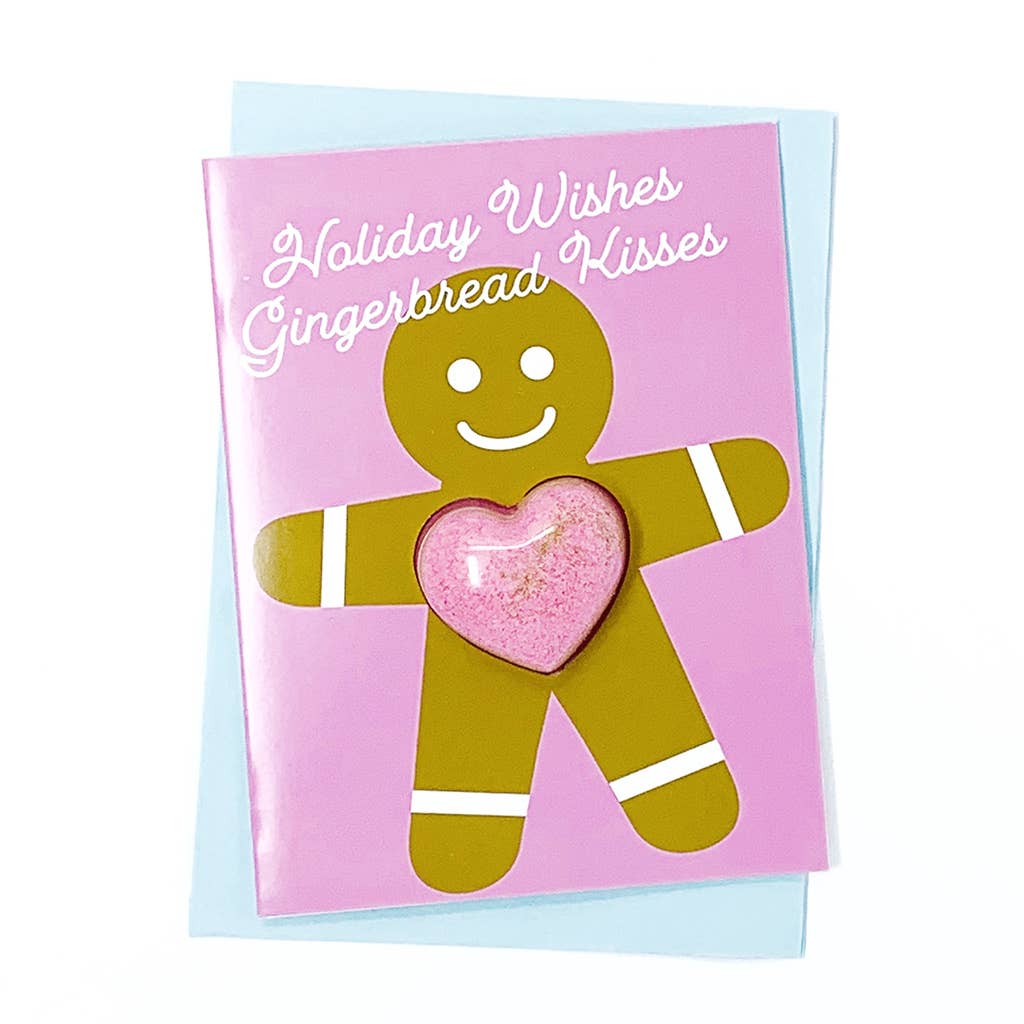 Holiday Wishes Gingerbread Kisses Bath Card