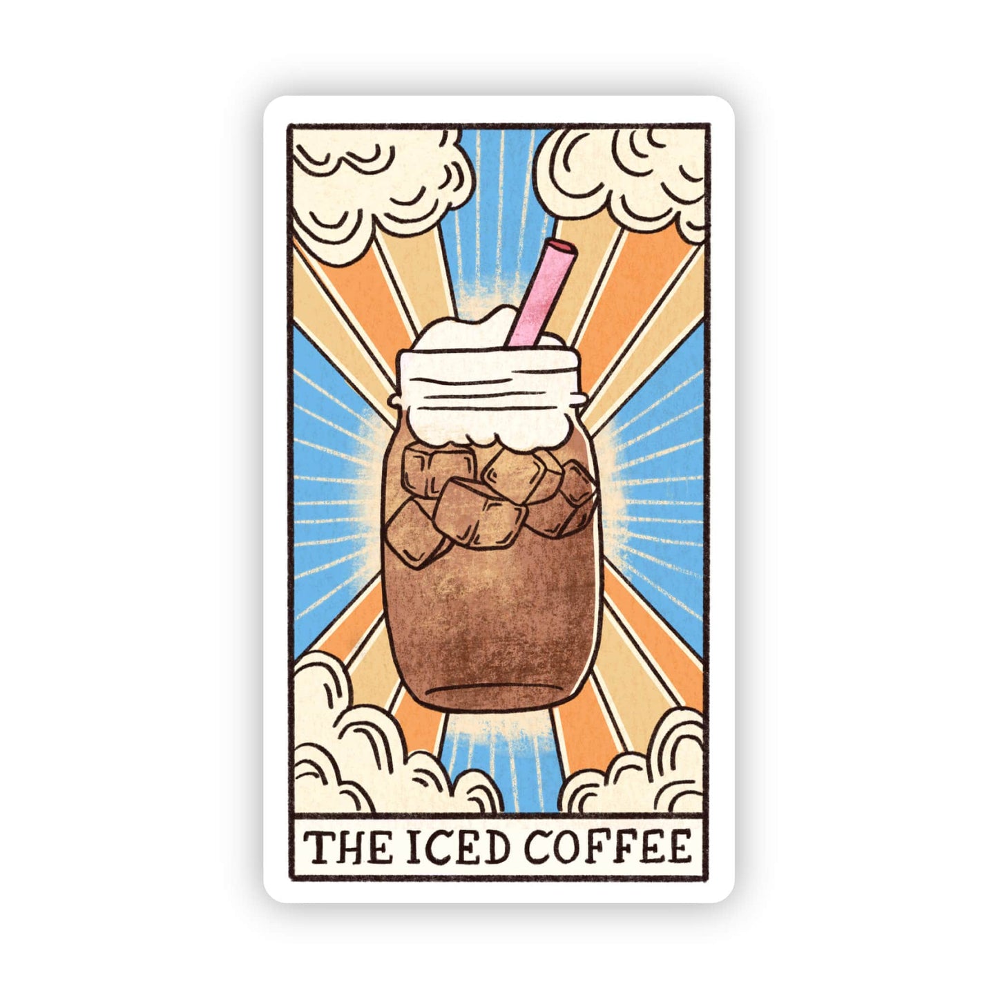 Carte de Tarot "Le Café Glacé" Sticker