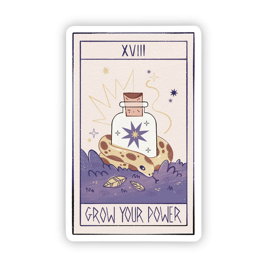"Grow your power" tarot witch sticker