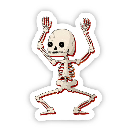 Autocollant d'Halloween de squelette dansant