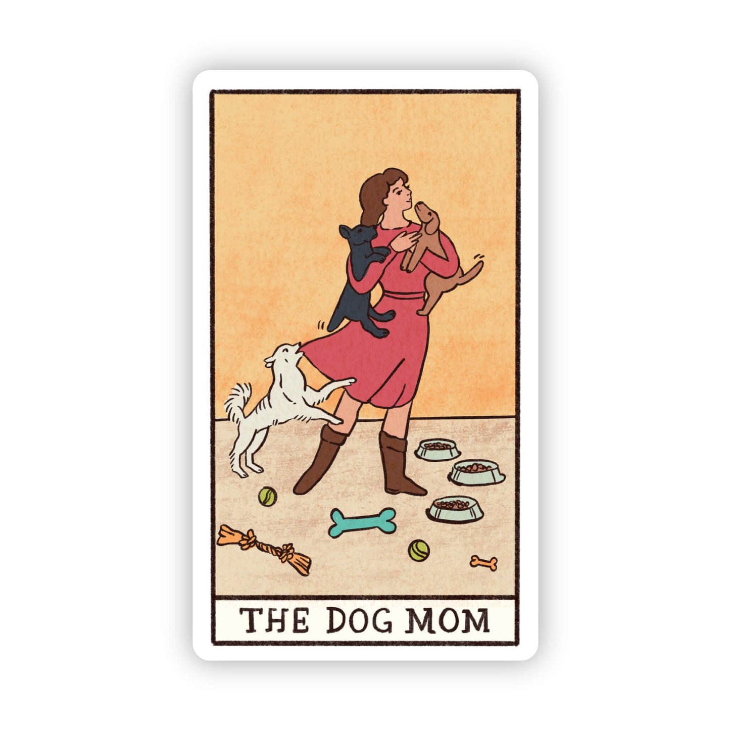 Carte de tarot "La maman chien" Sticker