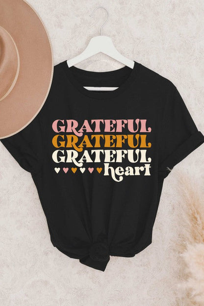 Grateful Heart Graphic T-Shirt In Black (Online Exclusive)
