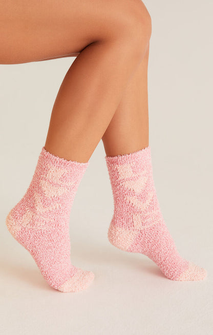 Plush Heart Socks - 2pk